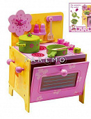Детская деревянная кухня-плита «Дези», цв. Розовый