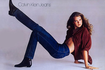 Брук Шилдс в рекламной кампании Calvin Klein Jeans