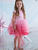 Платье Николь фуксия/розовый LELU-KIDS 104.42.14